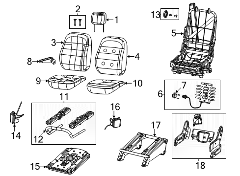 2022 Ram ProMaster 2500 COVER-FRONT SEAT BACK Diagram for 7MJ91LXBAA