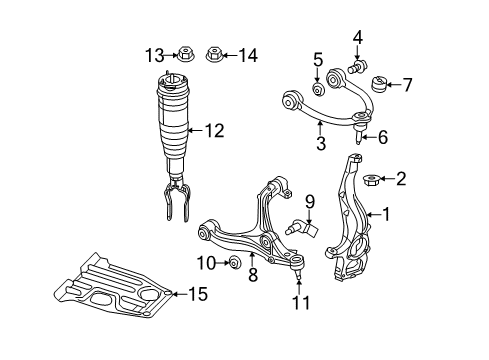 2022 Jeep Grand Cherokee WK Front Suspension Components Diagram 2