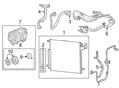 2022 Jeep Grand Cherokee L A/C Compressor Diagram 1