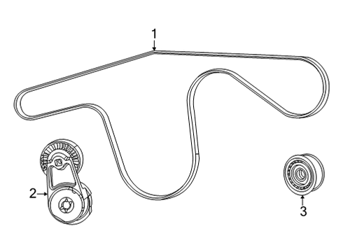 2024 Jeep Grand Cherokee L Belts & Pulleys Diagram