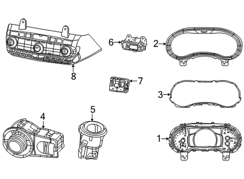 2021 Dodge Durango CONTROL-VEHICLE FEATURE CONTROLS Diagram for 68465670AD