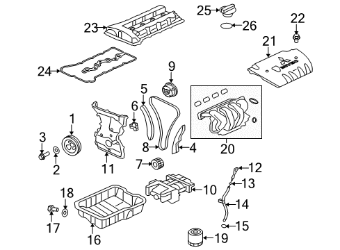 Guide-Timing Chain Loose Side Diagram for MN183892