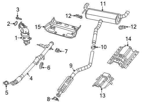 2023 Jeep Cherokee Exhaust Components Diagram