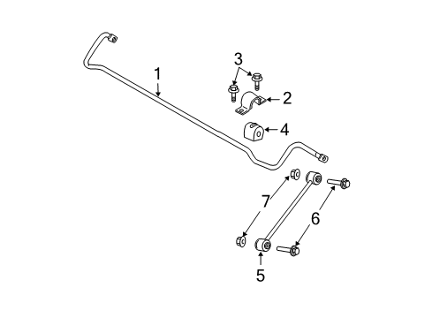 2023 Dodge Challenger Stabilizer Bar & Components - Rear Diagram