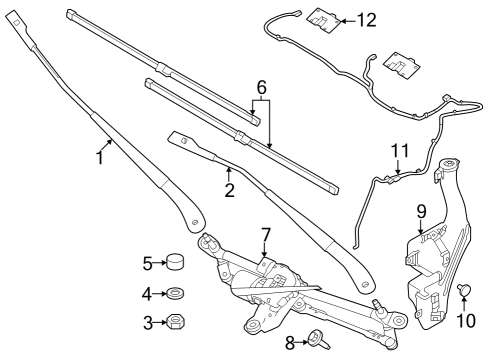 2023 Dodge Hornet MOTOR-LIFTGATE WIPER Diagram for 68607266AA