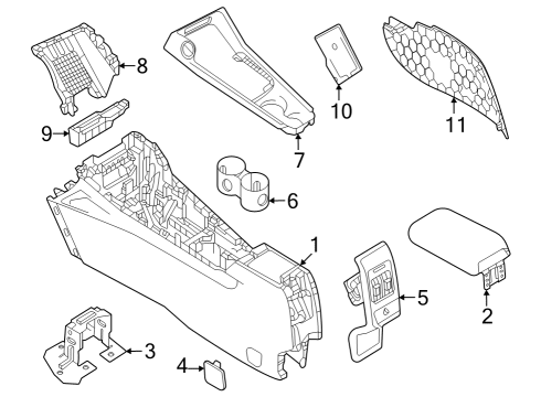 2023 Dodge Hornet HOLDER-CONSOLE CUP HOLDER Diagram for 7MU16LXHAA