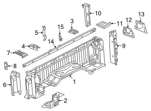 2021 Ram 3500 Front & Side Panels Diagram 2