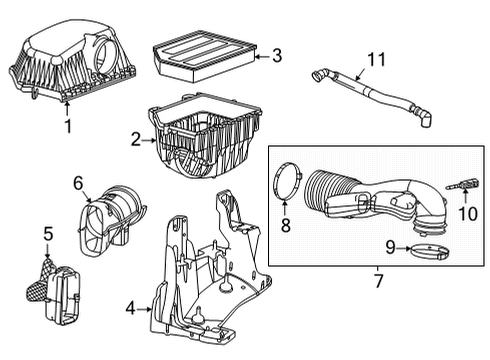 2022 Jeep Wagoneer Clean Air Diagram for 68412476AA