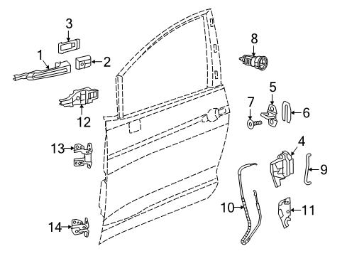 2022 Chrysler Pacifica Front Door Diagram 3