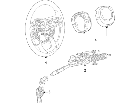 2023 Ram 1500 WHEEL-STEERING Diagram for 7RX32TRXAA