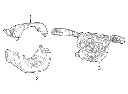 2022 Jeep Grand Cherokee Shroud, Switches & Levers Diagram