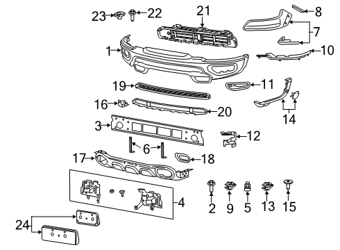 Bracket-License Plate Diagram for 68274220AC