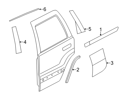 2019 Jeep Grand Cherokee APPLIQUE-B PILLAR Diagram for 57010446AP