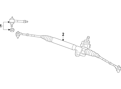 2022 Dodge Durango Steering Column & Wheel, Steering Gear & Linkage, Shaft & Internal Components, Shroud, Switches & Levers Diagram 2