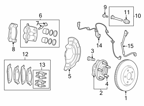 2024 Jeep Grand Cherokee Front Brakes Diagram 1