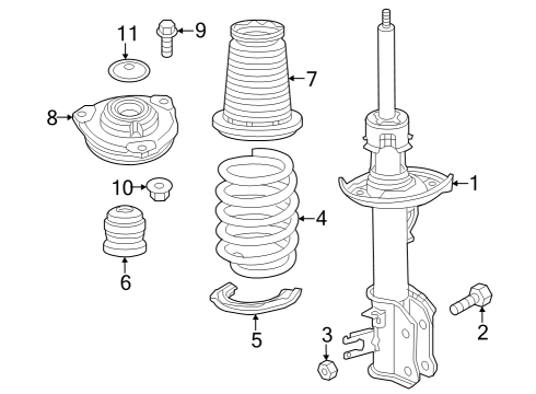 2023 Dodge Hornet Struts & Components - Front Diagram