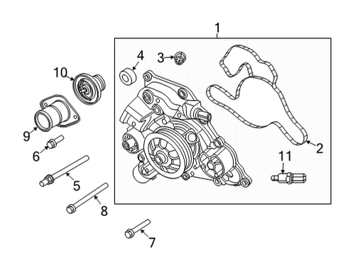 2022 Jeep Wrangler Pump-Water Diagram for 68493460AC