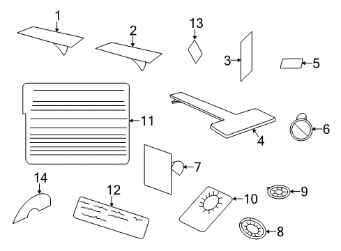 Label-Temporary Spare Tire WARNIN Diagram for 4726146AB