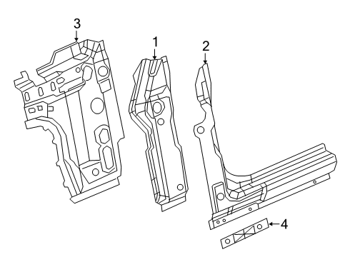 2022 Jeep Gladiator Hinge Pillar Diagram