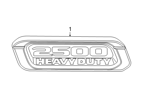 2023 Ram 2500 Exterior Trim - Hood Diagram