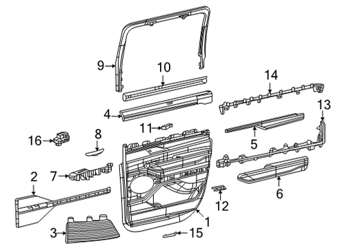 2022 Jeep Wagoneer POWER WINDOW Diagram for 68457899AC