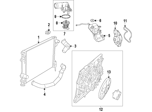 2021 Chrysler 300 Cooling System, Radiator, Water Pump, Cooling Fan Diagram 3