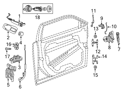 2021 Chrysler 300 Rear Door Diagram 1