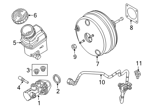 2019 Ram ProMaster City POWER BRAKE Diagram for 68638158AA