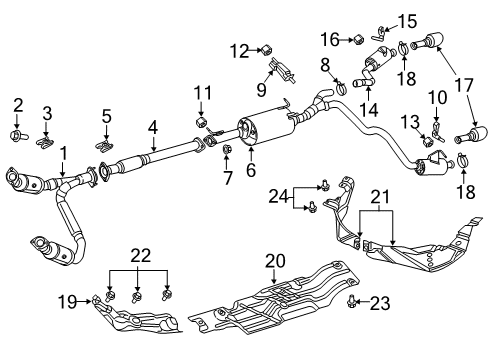 2023 Ram 1500 ISOLATOR-Exhaust Support Diagram for 68519121AA