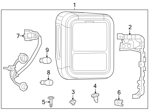 2023 Jeep Gladiator Bulbs Diagram 3