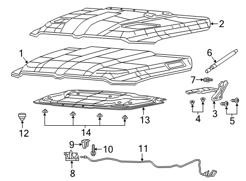 2020 Ram 1500 HOOD Diagram for 68276294AC