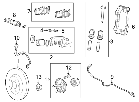 2022 Jeep Grand Cherokee Brake Diagram for 68463428AA