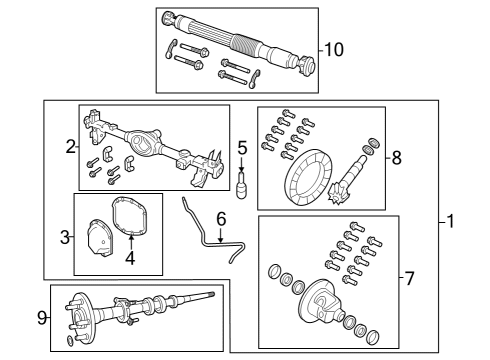 2024 Jeep Wrangler AXLE-SERVICE REAR Diagram for 68639165AA