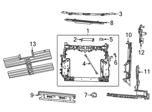 2024 Jeep Grand Cherokee L Radiator Support Diagram