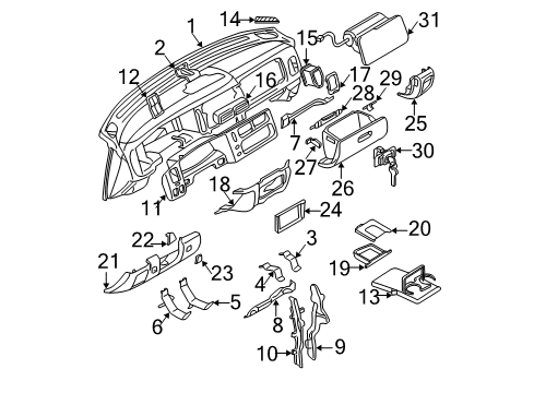 Glove Box Diagram for MR606374