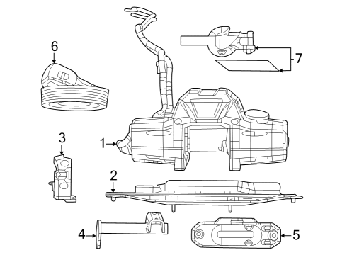 2024 Jeep Wrangler Electrical Components - Front Bumper Diagram