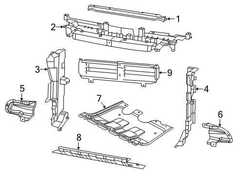 2022 Jeep Cherokee Splash Shields Diagram