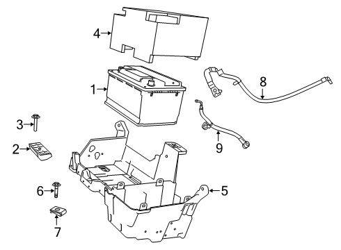 2021 Ram 3500 Wiring-Battery Diagram for 68528645AA