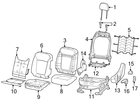 2023 Dodge Hornet COVER-FRONT SEAT CUSHION Diagram for 7NB57U00AA