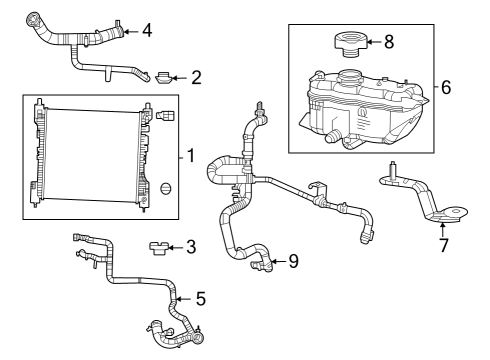 2022 Jeep Grand Cherokee Radiator & Components Diagram 3