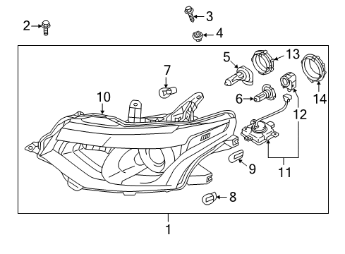 Right Headlamp Diagram for 8301C662