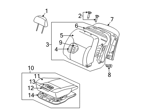 HEADREST-Front Seat Diagram for MR562576HE