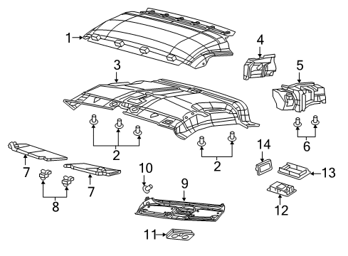 2019 Ram ProMaster City Visor Diagram for 7EX24LDMAA