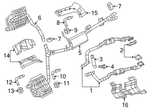 2023 Chrysler 300 Exhaust Components Diagram 1