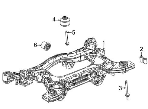 2023 Jeep Grand Cherokee L Suspension Mounting - Rear Diagram