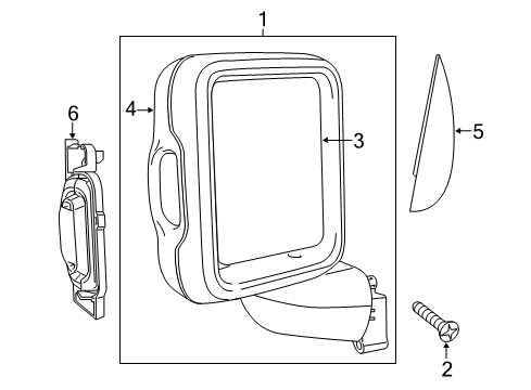 2024 Jeep Wrangler MIRROR-OUTSIDE REARVIEW Diagram for 7GE08LDSAB