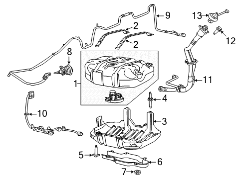 2015 Jeep Grand Cherokee CANISTER-VAPOR Diagram for 68322223AE