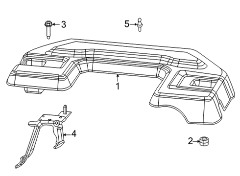 2022 Ram 1500 Engine Appearance Cover Diagram 2