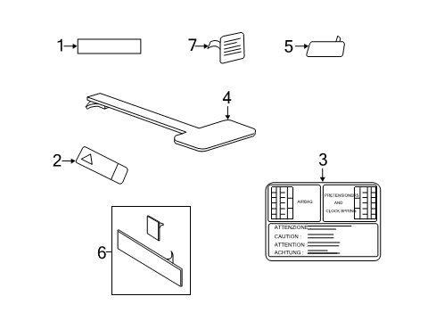 2022 Ram ProMaster 1500 Information Labels Diagram