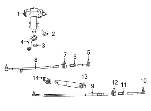 2020 Jeep Gladiator TIE ROD-TIE ROD Diagram for 68258761AE